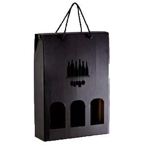 [CAD3] Gift Box (black) 3 bottles 27x9H38.5